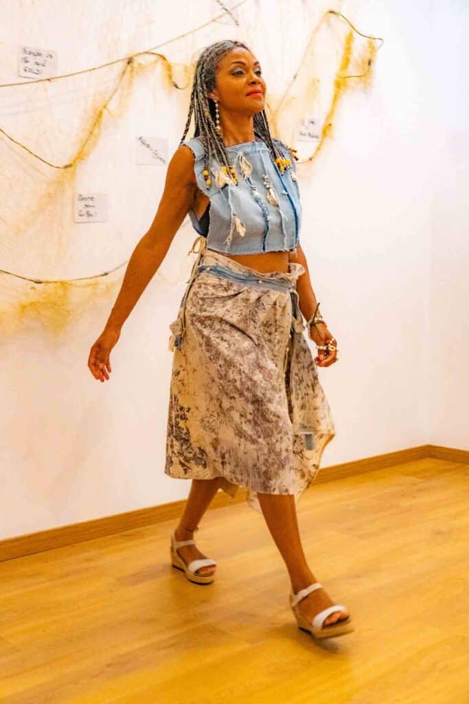 Up-cycled outfit by designer Libelinha