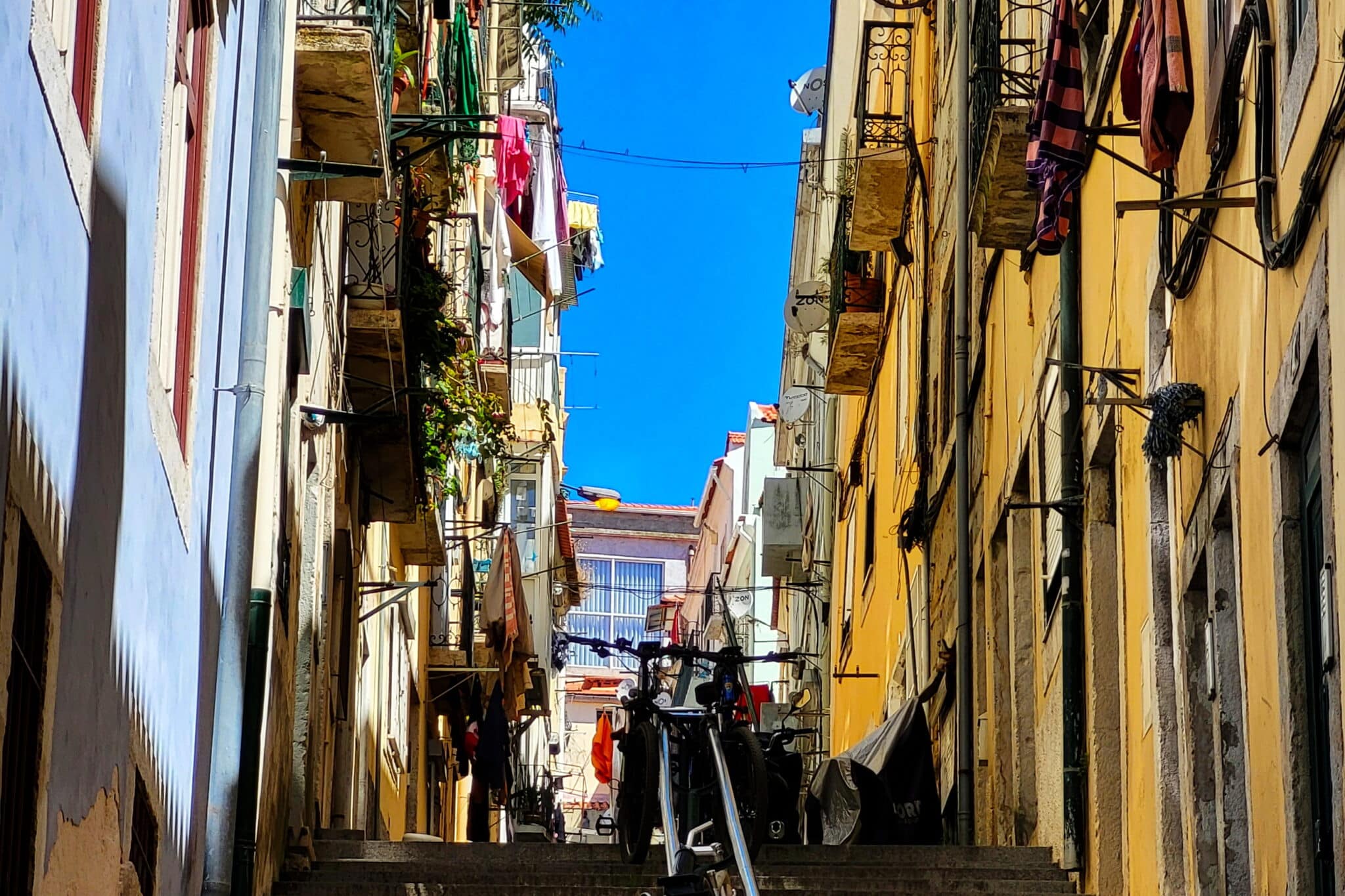1 - Lisbon alley in light