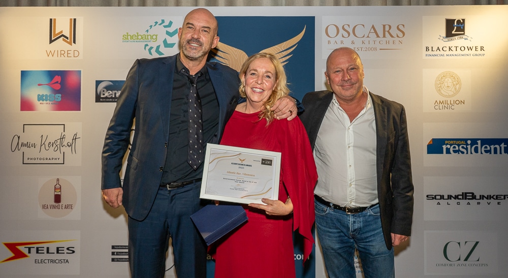 Algarve Business Awards (3) - Rob, Karen and Sam - Atlantic Bar, Vilamoura