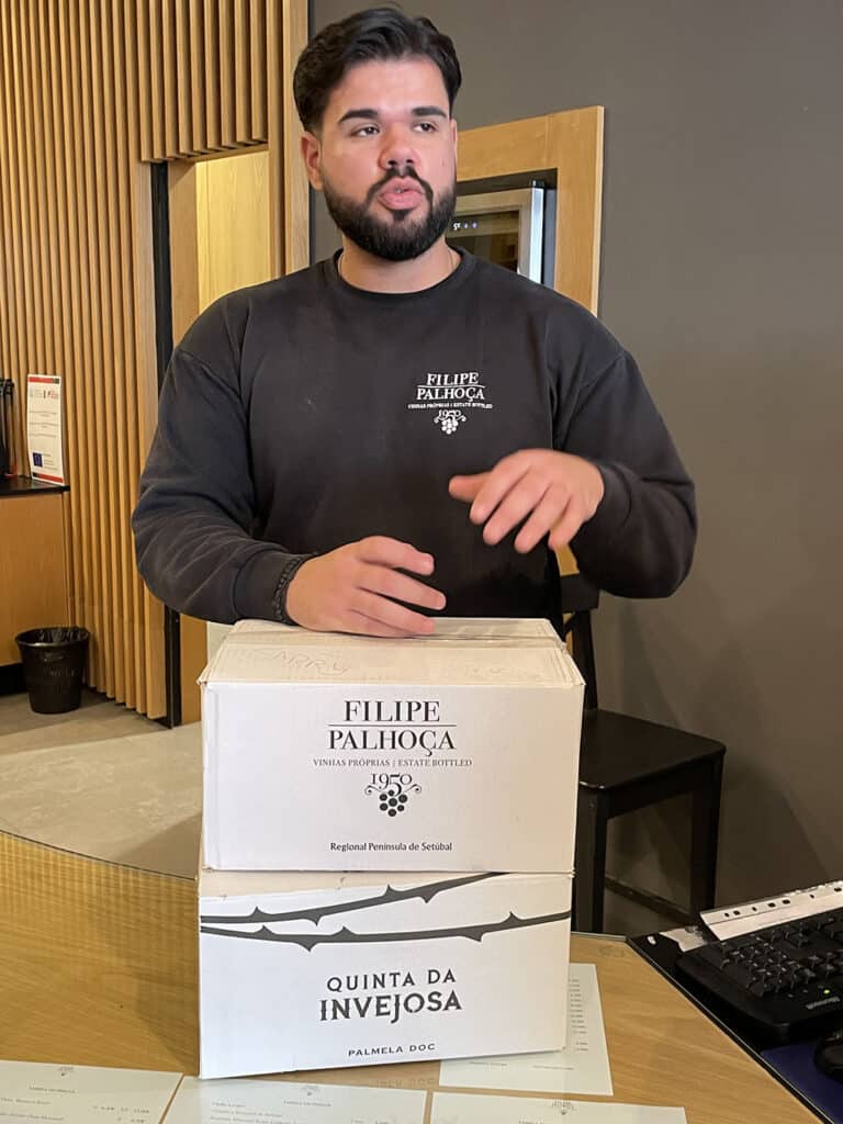 Pedro at Filipe Palhoça waiting to show us his wines