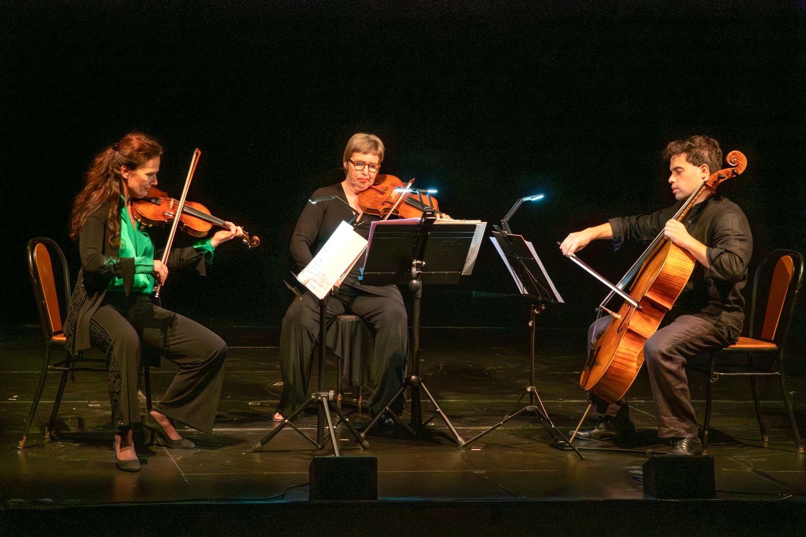 Opus 3 String Trio, Sandrine Cantoreggi, Petra Vahle and Gonçalo Lélis - Photo: Eric Roth