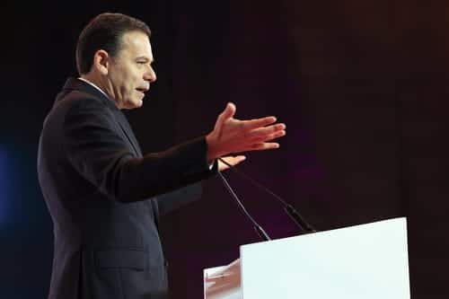 Preaching to the converted today, PM insists AD's labour reform is 'the only way'. Image: Estela Silva/ Lusa