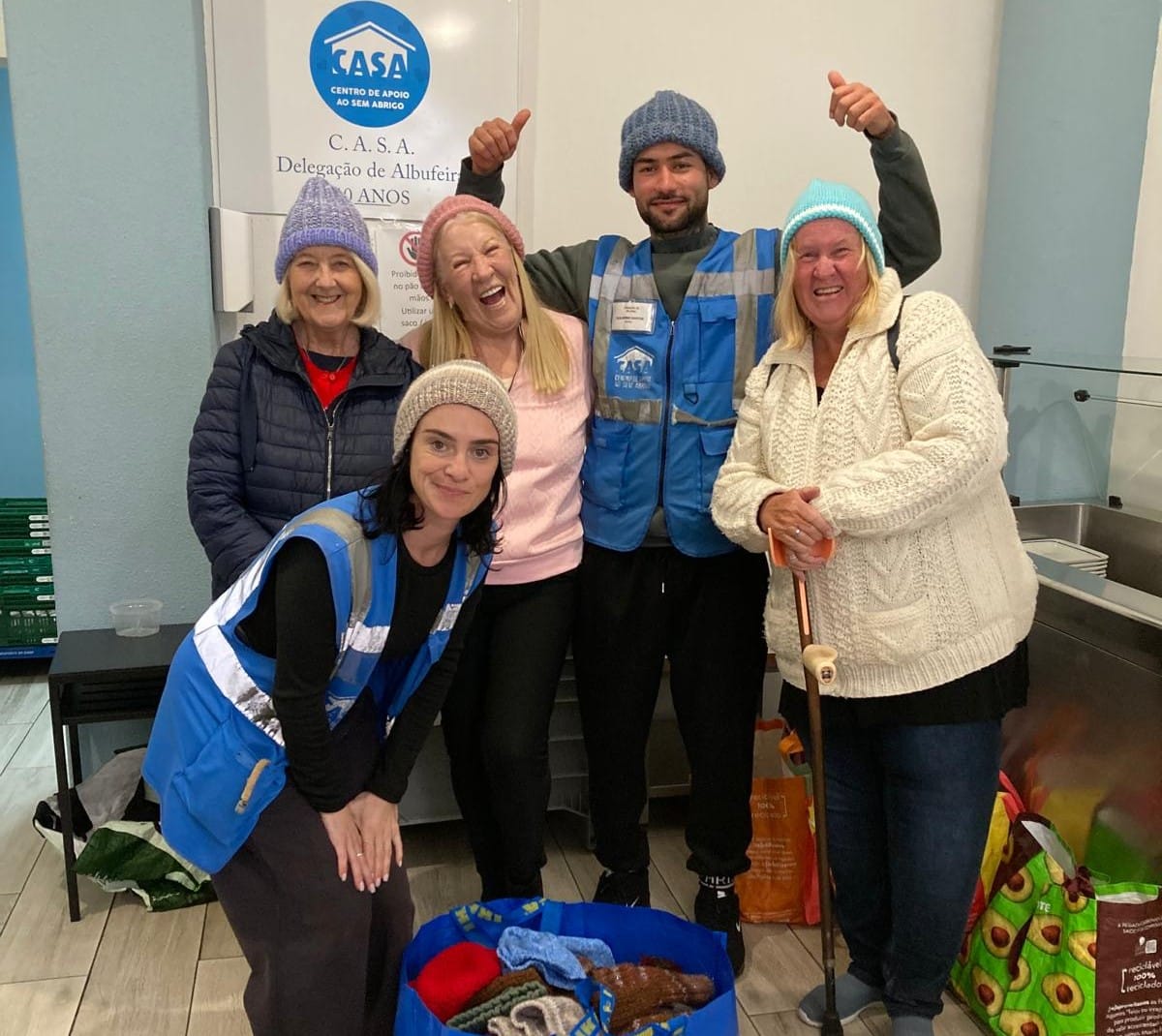 This year’s project received an added international touch with a thoughtful donation of 50 handmade scarves from Singapore