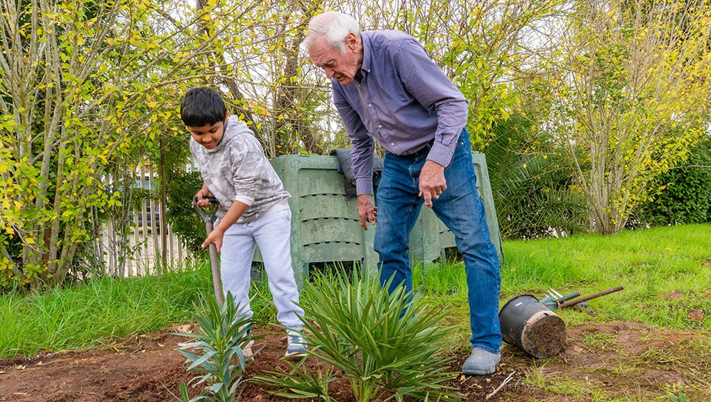 Young and old together