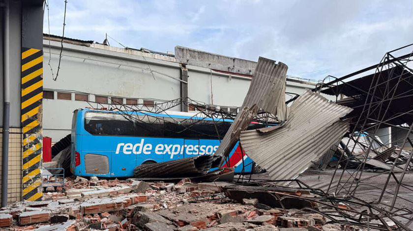 Leiria Bus Station damage