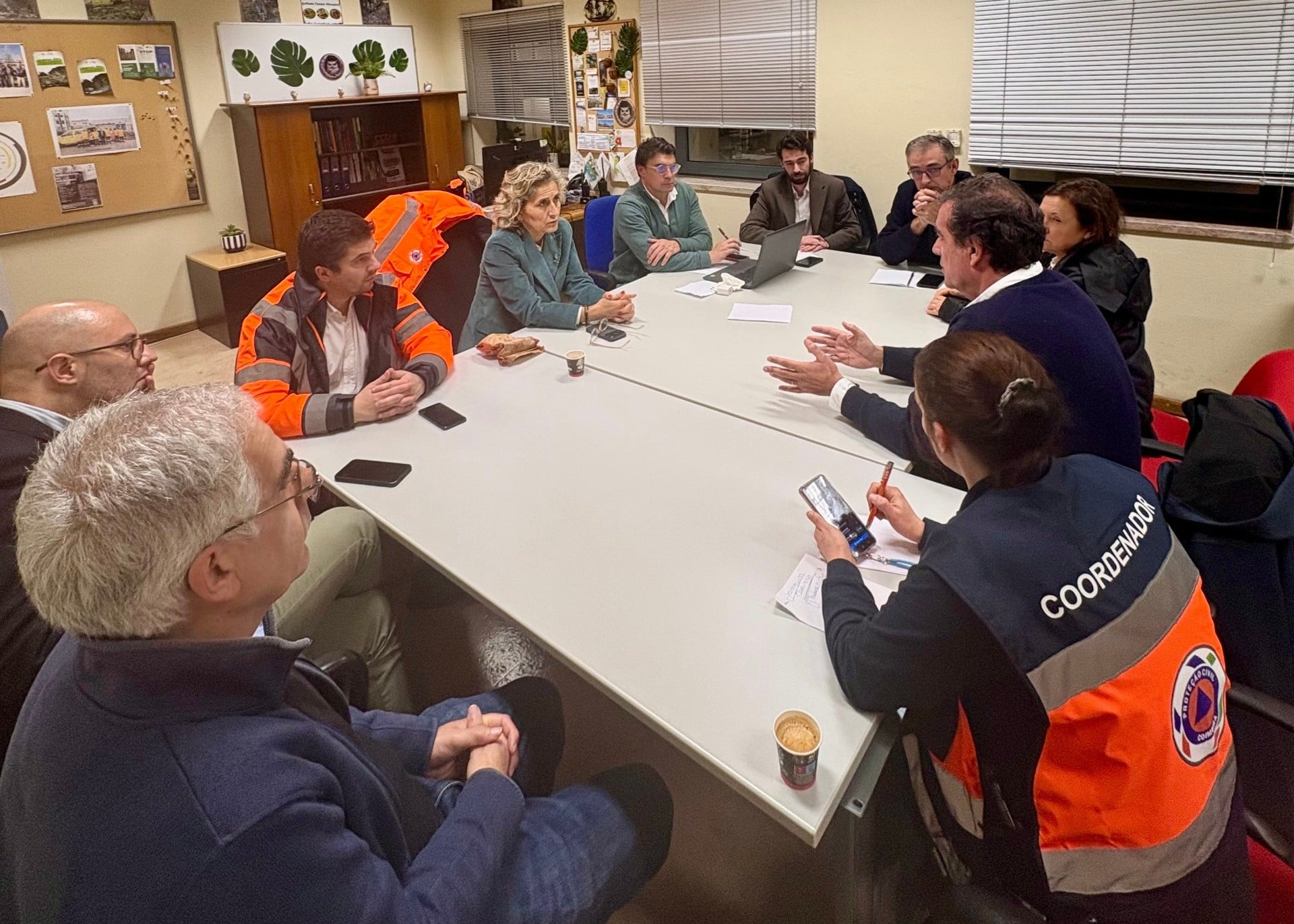 Coordinating response: authorities in Coimbra this week: Image: Município de Coimbra