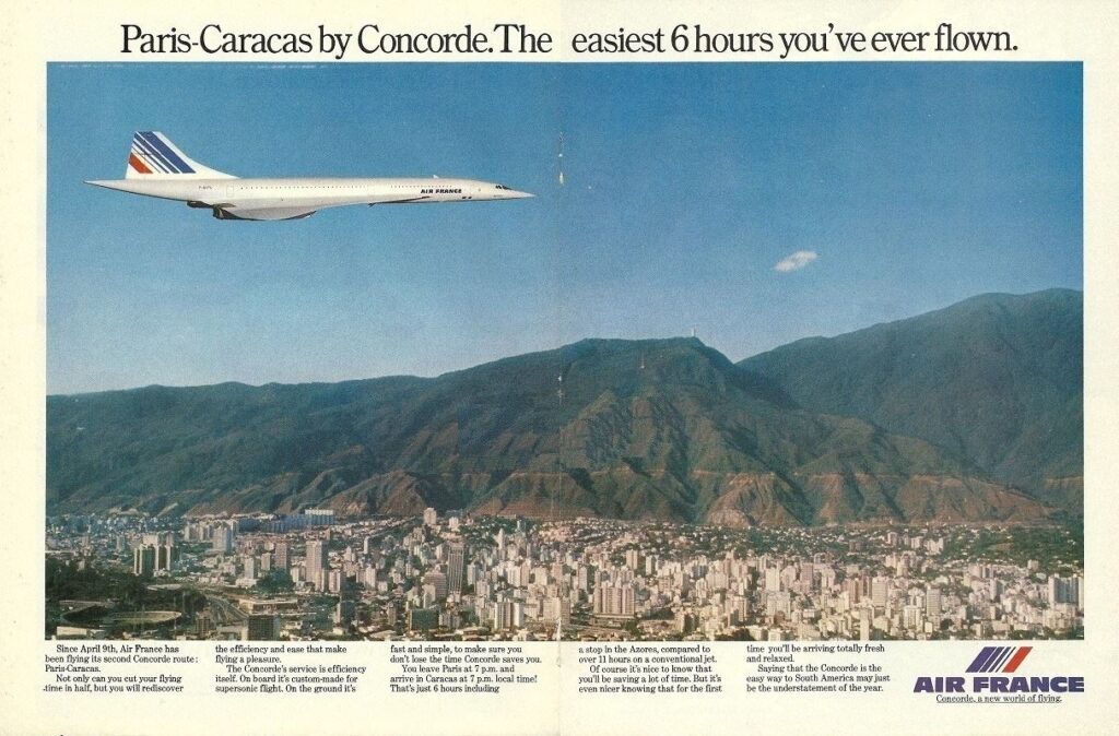 Air France advertisement - Paris to Caracas