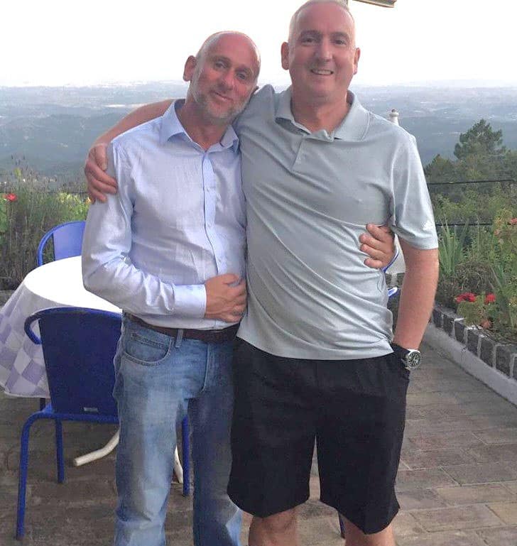 Derek and, brother, Tony at Paraíso da Montanha restaurant, Monchique