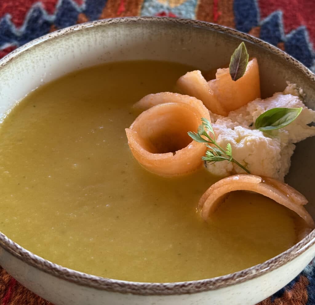 Melon gazpacho is perfect on a summer day