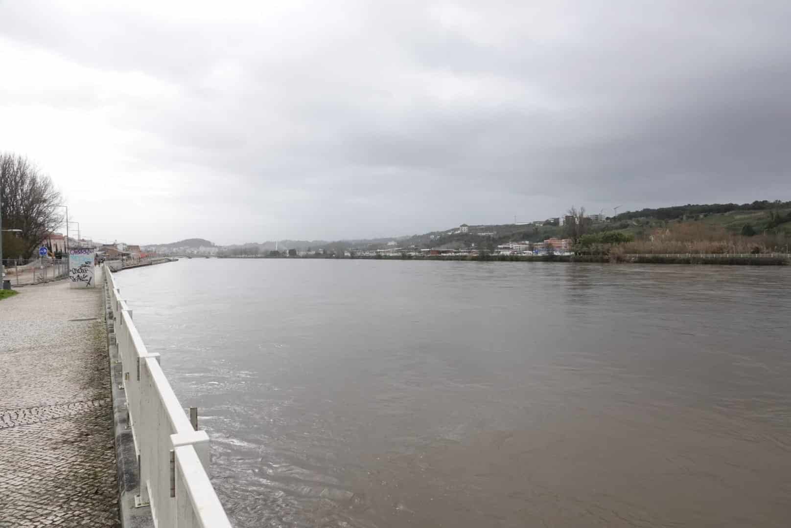 Mondego river is flowing exceptionally full