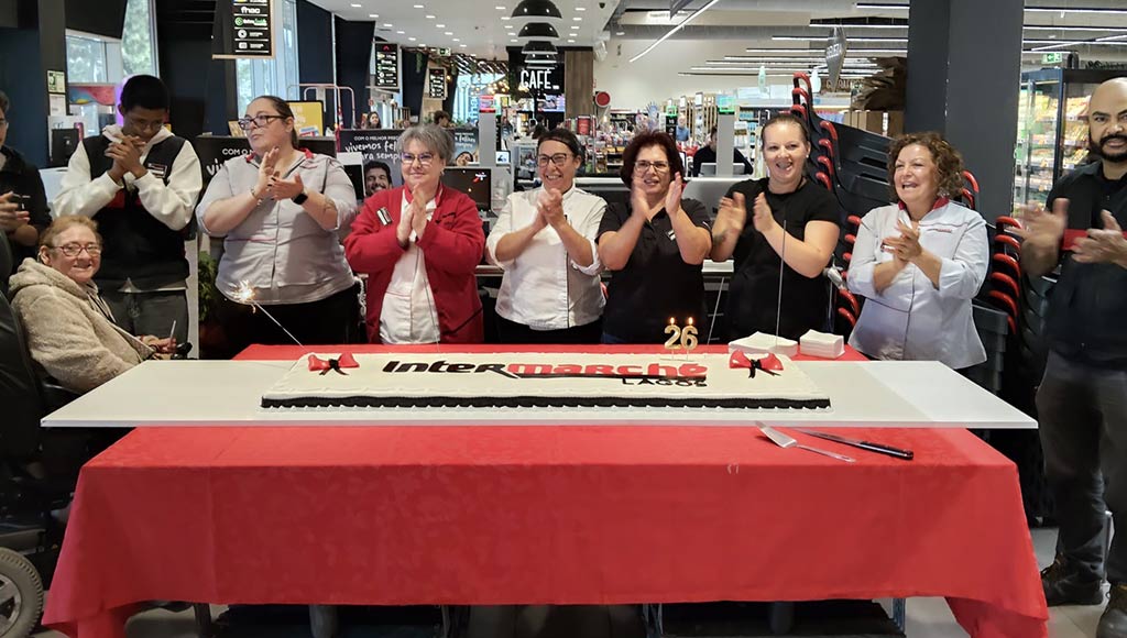 The team at Lagos Intermarché celebrating their 26th anniversary