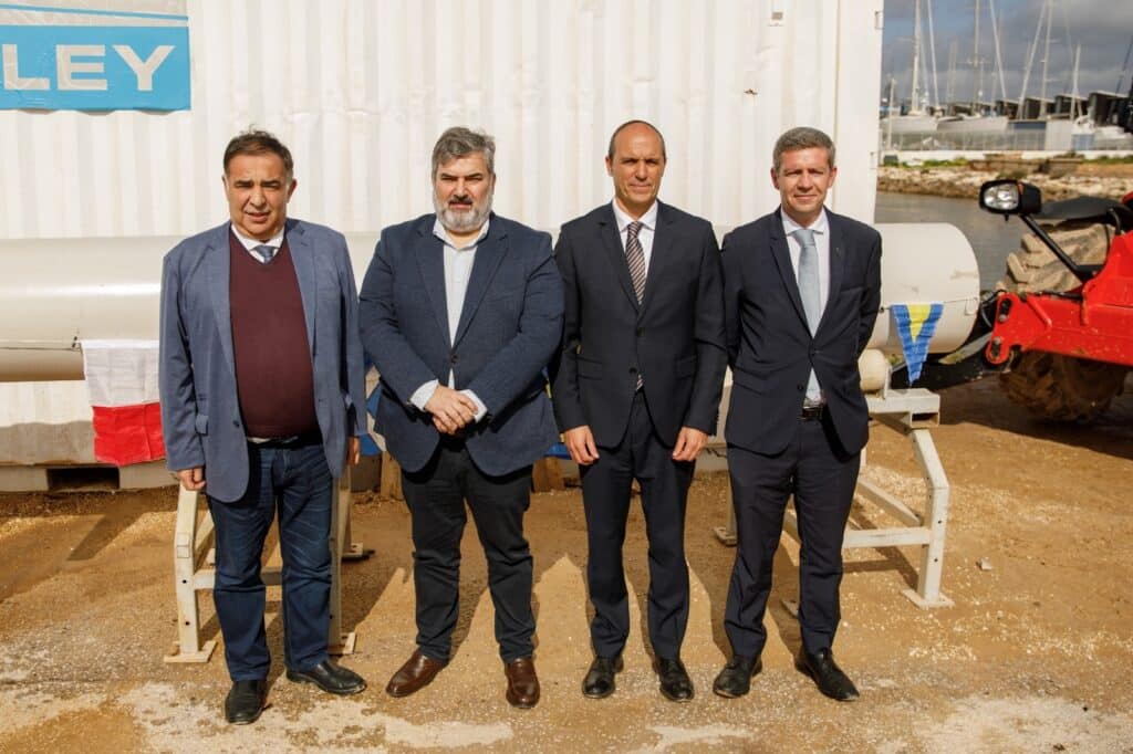 From left: José Apolinário (CCDR Algarve president), Lagos Mayor Hugo Pereira, Martinho Fortunato (Marlagos CEO) and André Gomes (RTA president)