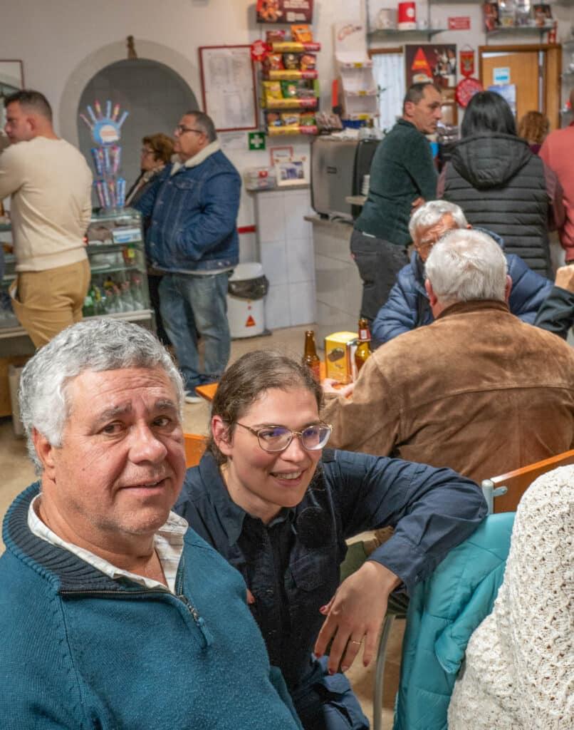 Retired Silves Fire Chief António Nunes with Bombeira Erika Meca Van den Berg