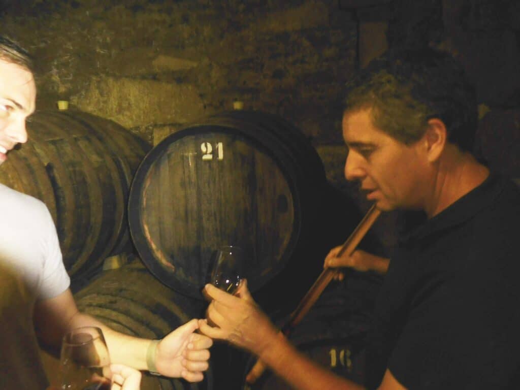 Tasting from the barrel