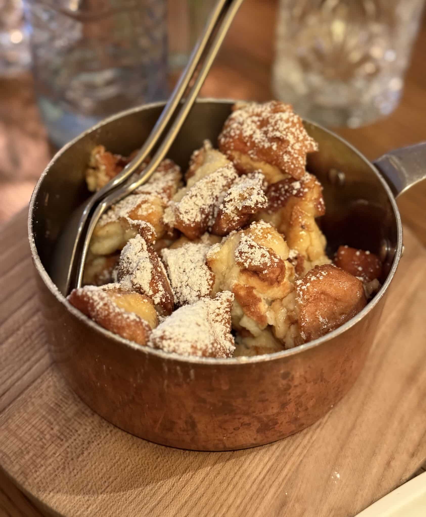 Torn pieces of Kaiserschmarrn