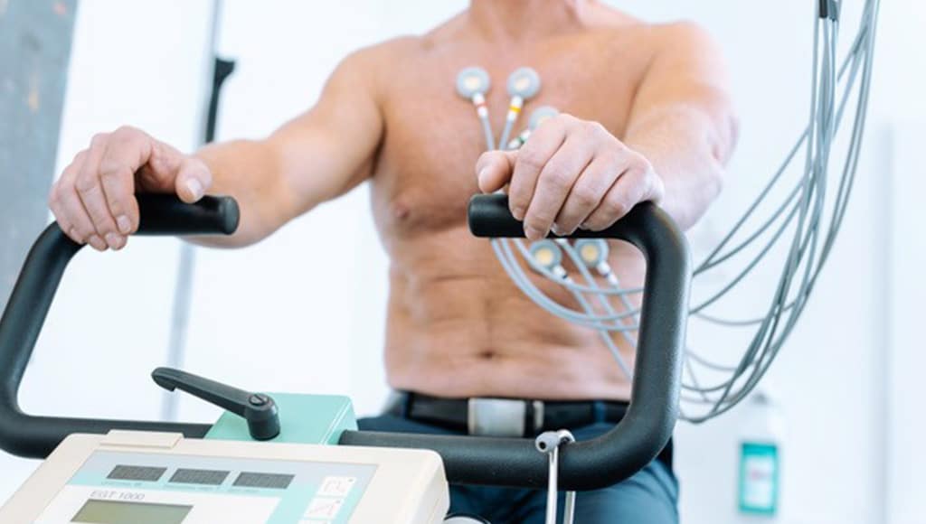 A man doing a heart stress-test at Luzdoc's new cardiology specialty