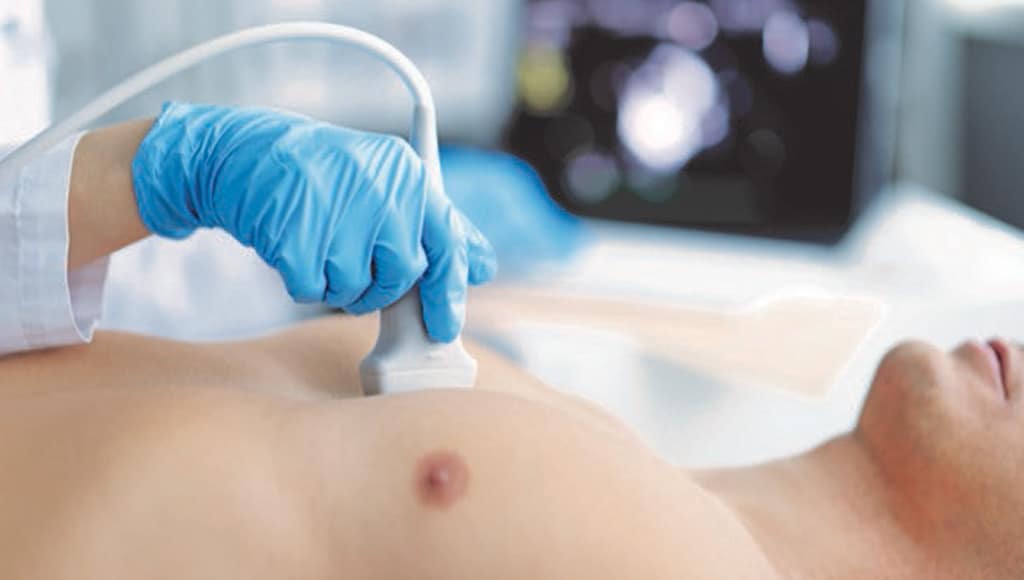 A man getting a heart ultrasound at Luzdoc's new cardiology specialty