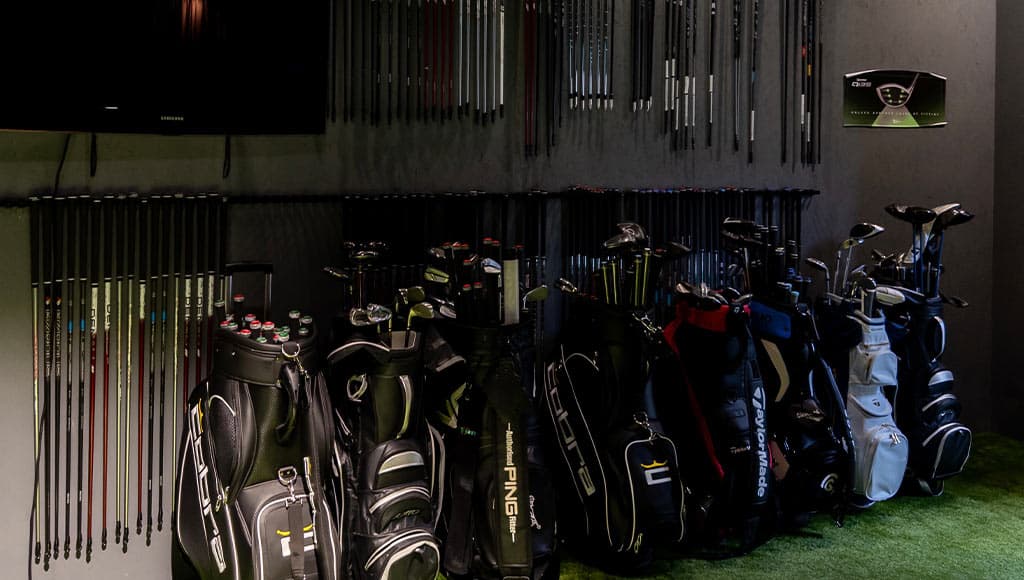 Some of the equipment used on a precision fitting session at Nevada Bob's Golf