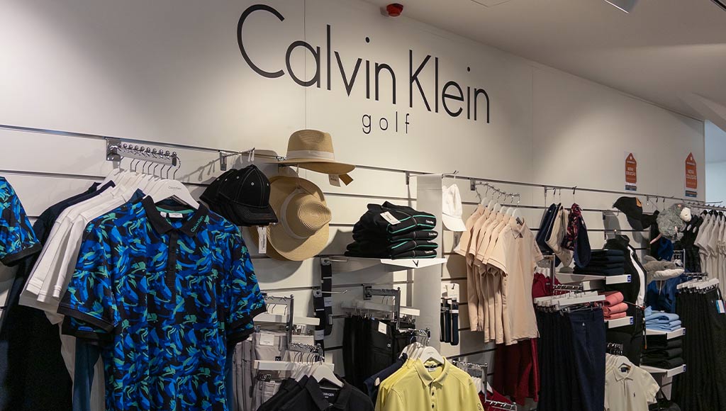 Some golf clothes available at Nevada Bob's Golf store in Quarteira