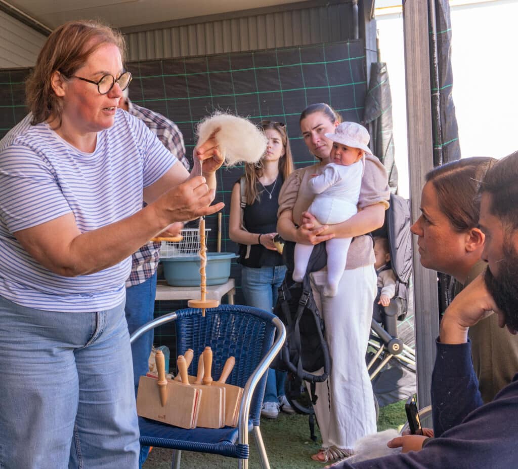 A fine touch is required for spinning