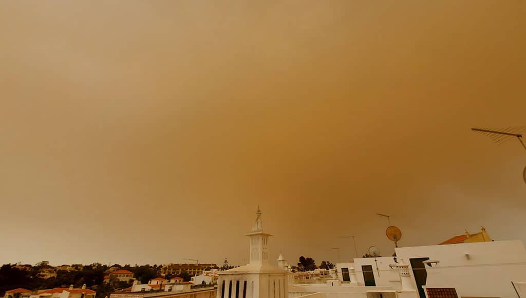 Dust storm over Carvoeiro - Photo Inês Lopes