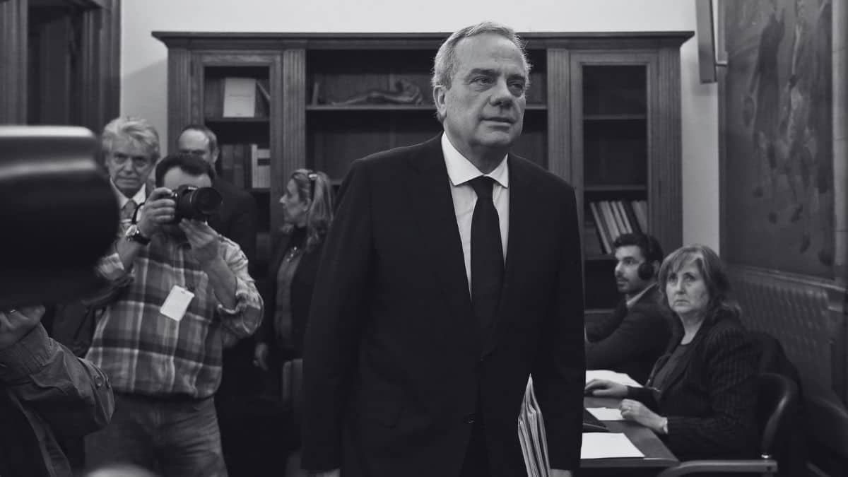 An old Lusa photo of Mr Ricciardi attending a parliamentary hearing on the collapse of BES bank, in August of 2014