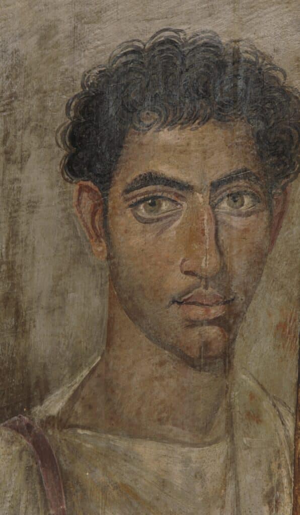 Mummy portrait of a young man