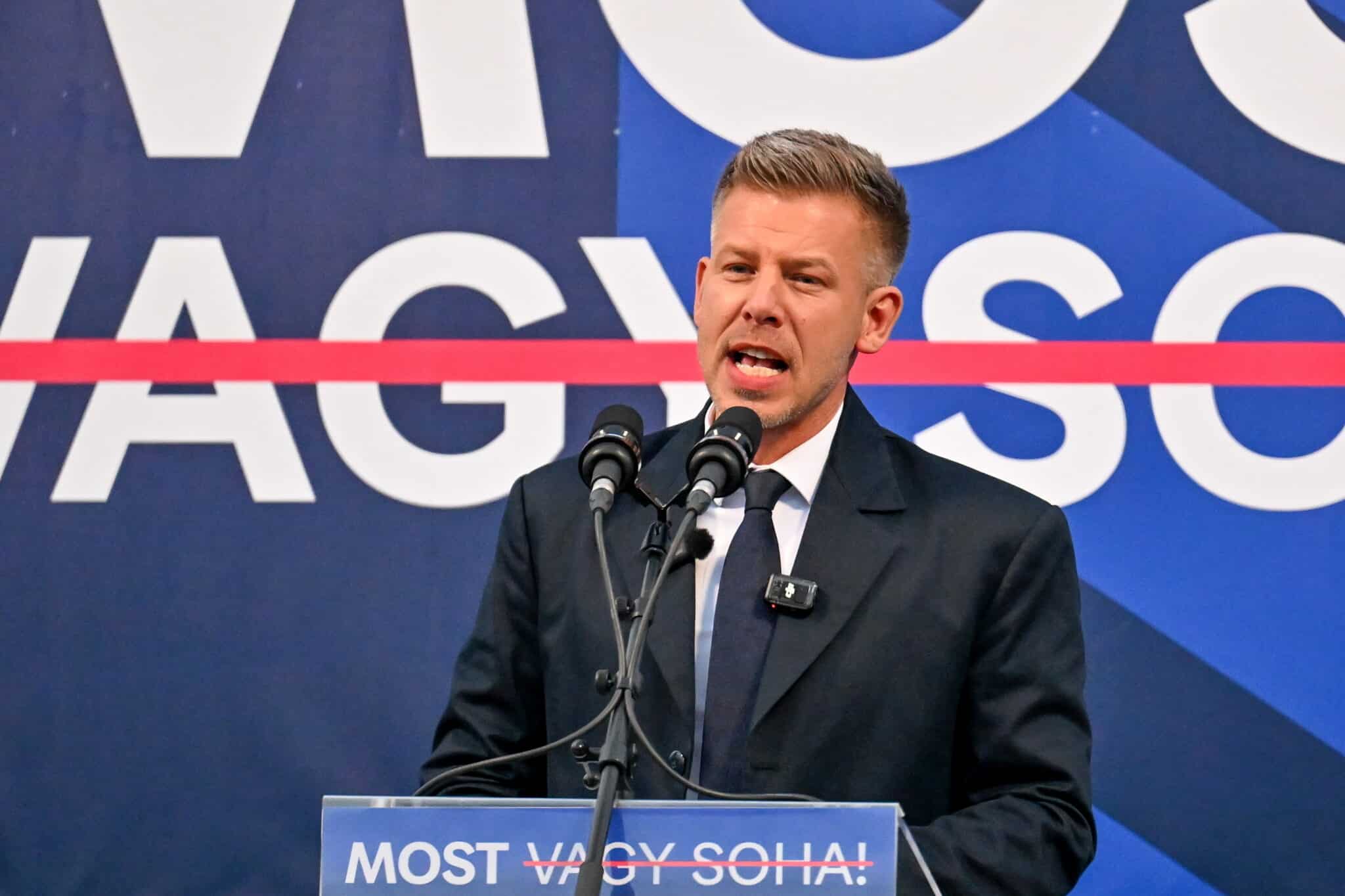 Hungarian opposition Tisza Party's campaign closing event ahead of election