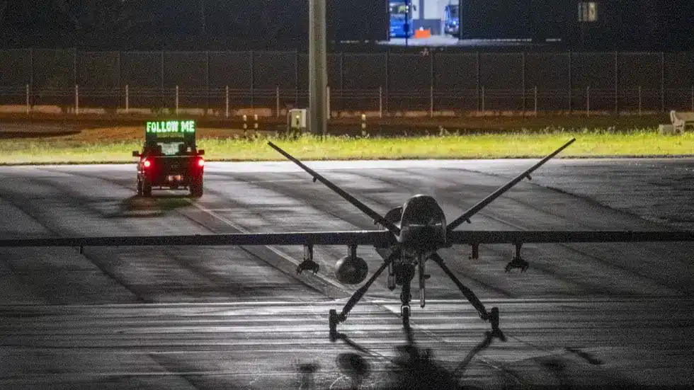 Reaper nº 2 arrived in early hours of this morning. Image: António Araújo/ Lusa