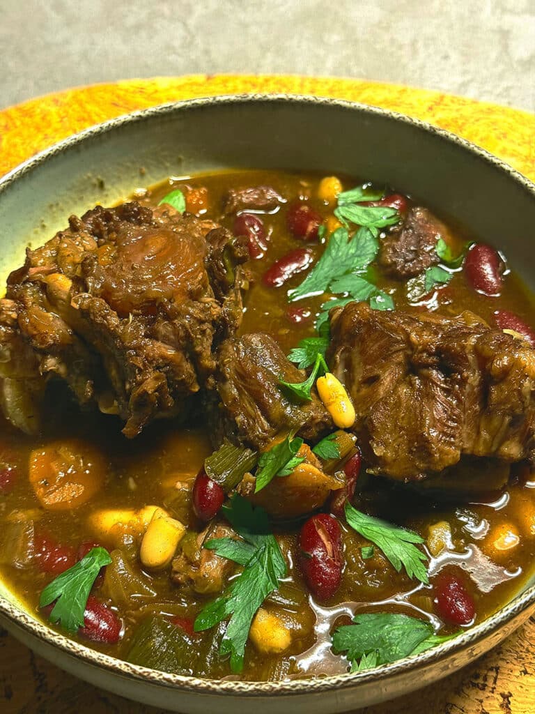 Oxtail stew with beans